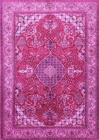 Medallion Pink Traditional Rug, tr258pnk