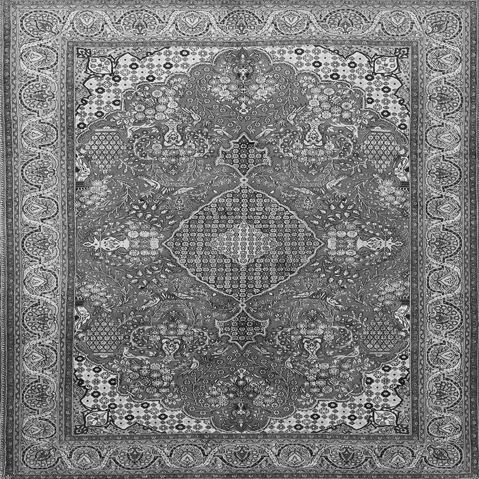 Serging Thickness of Medallion Gray Traditional Rug, tr258gry