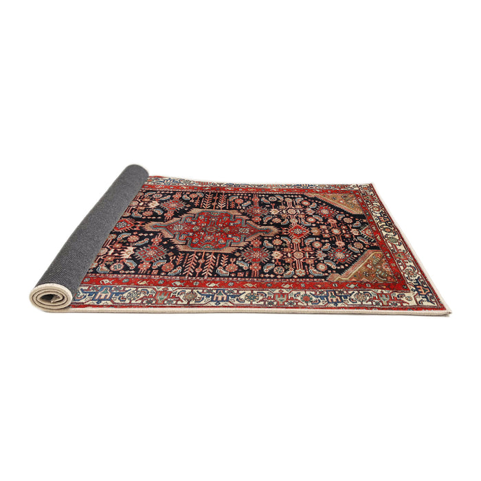 Sideview of Traditional Saffron Red Persian Rug, tr259