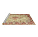 Sideview of Machine Washable Traditional Brown Gold Rug, wshtr2590