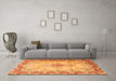 Machine Washable Persian Orange Traditional Area Rugs in a Living Room, wshtr2590org