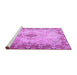 Sideview of Machine Washable Persian Purple Traditional Area Rugs, wshtr2590pur