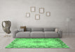 Machine Washable Persian Emerald Green Traditional Area Rugs in a Living Room,, wshtr2590emgrn