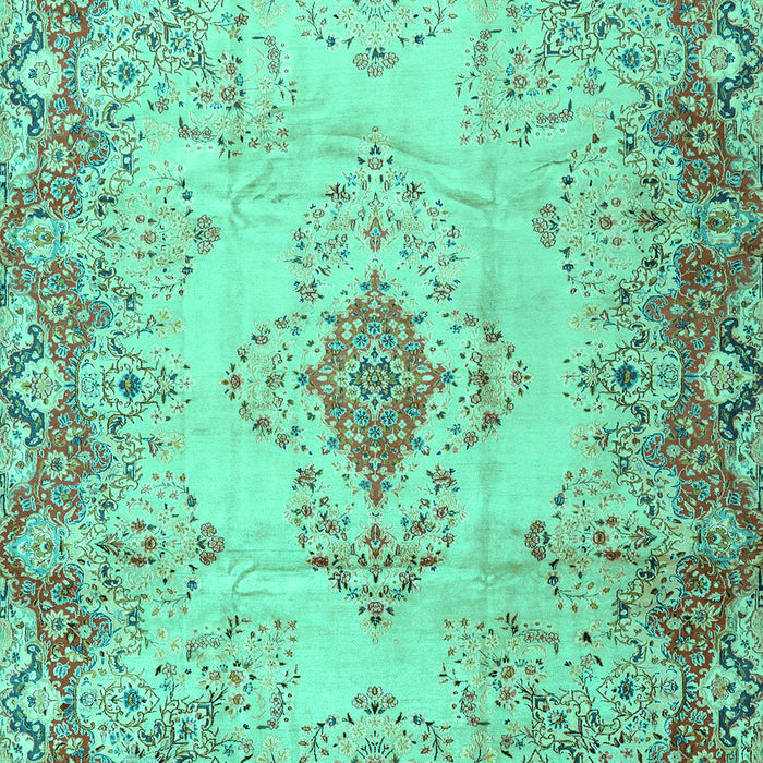 Machine Washable Persian Turquoise Traditional Area Rugs, wshtr2590turq