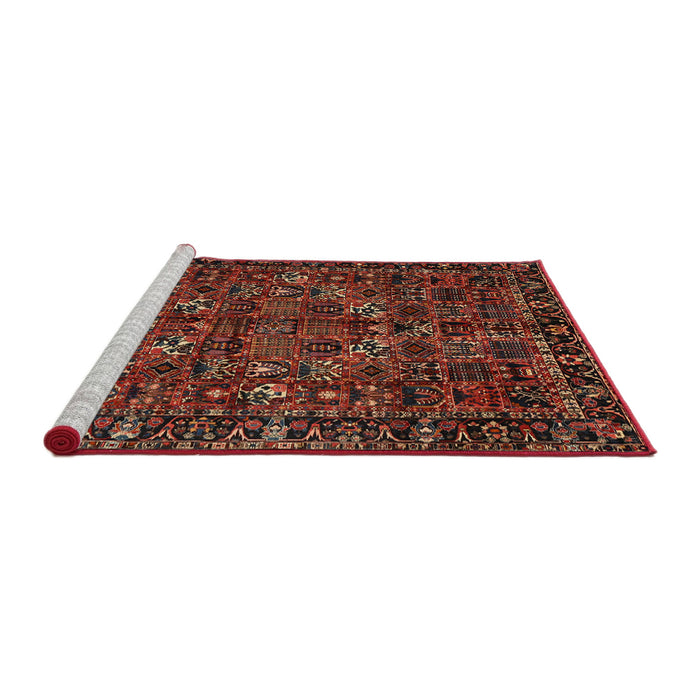 Sideview of Machine Washable Traditional Sienna Brown Rug, wshtr2591