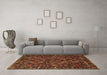 Machine Washable Persian Brown Traditional Rug in a Living Room,, wshtr2591brn