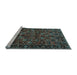 Sideview of Machine Washable Persian Light Blue Traditional Rug, wshtr2591lblu