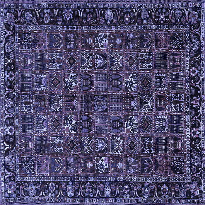Square Persian Blue Traditional Rug, tr2591blu