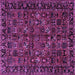 Square Machine Washable Persian Purple Traditional Area Rugs, wshtr2591pur