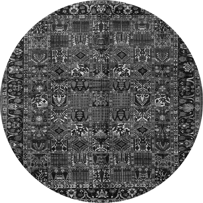 Machine Washable Persian Gray Traditional Rug, wshtr2591gry