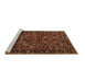 Sideview of Machine Washable Persian Brown Traditional Rug, wshtr2591brn