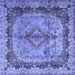 Square Persian Blue Traditional Rug, tr2592blu