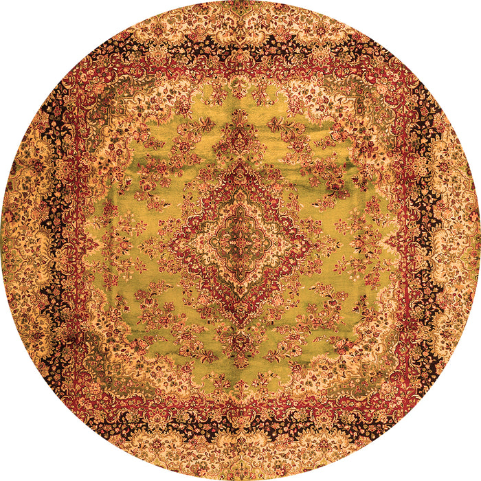 Square Persian Orange Traditional Rug, tr2592org