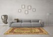 Machine Washable Persian Brown Traditional Rug in a Living Room,, wshtr2592brn