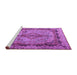 Sideview of Machine Washable Persian Purple Traditional Area Rugs, wshtr2592pur