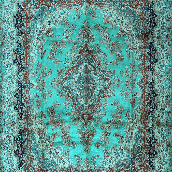 Machine Washable Persian Light Blue Traditional Rug, wshtr2592lblu