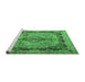 Sideview of Machine Washable Persian Emerald Green Traditional Area Rugs, wshtr2592emgrn