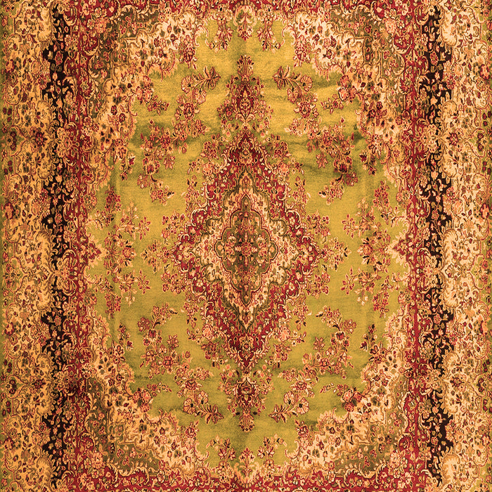 Serging Thickness of Machine Washable Persian Orange Traditional Area Rugs, wshtr2592org