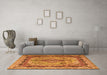 Machine Washable Persian Orange Traditional Area Rugs in a Living Room, wshtr2592org