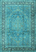 Machine Washable Persian Light Blue Traditional Rug, wshtr2593lblu