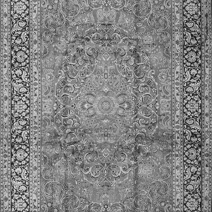 Serging Thickness of Machine Washable Persian Gray Traditional Rug, wshtr2593gry