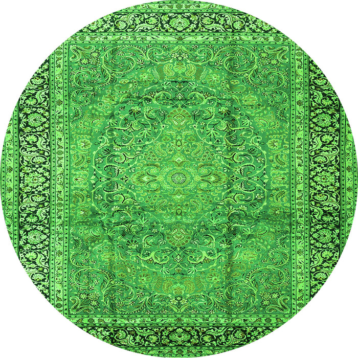 Machine Washable Persian Green Traditional Area Rugs, wshtr2593grn