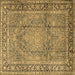 Square Machine Washable Persian Brown Traditional Rug, wshtr2593brn