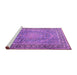 Sideview of Machine Washable Persian Purple Traditional Area Rugs, wshtr2593pur