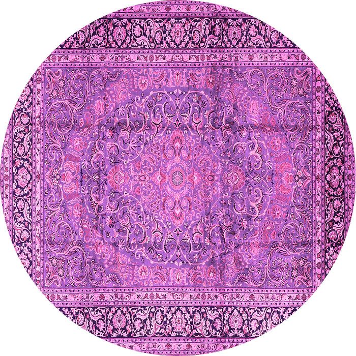 Round Persian Pink Traditional Rug, tr2593pnk