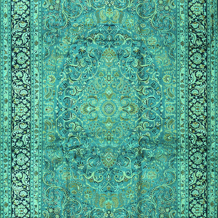Machine Washable Persian Turquoise Traditional Area Rugs, wshtr2593turq