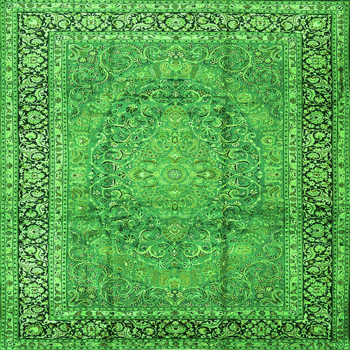 Serging Thickness of Persian Green Traditional Rug, tr2593grn