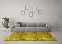 Machine Washable Persian Yellow Traditional Rug, wshtr2593yw