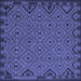 Square Southwestern Blue Country Rug, tr2594blu