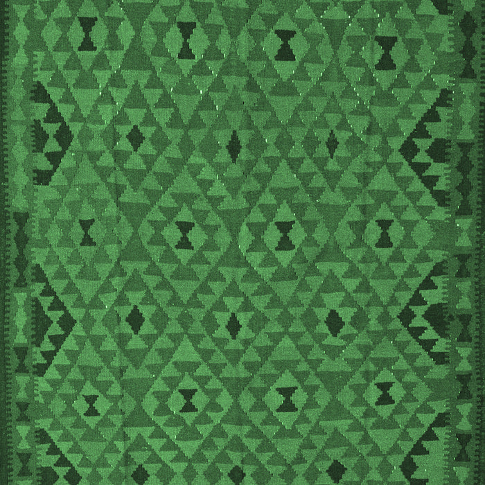Machine Washable Southwestern Emerald Green Country Area Rugs, wshtr2594emgrn