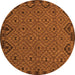 Square Southwestern Orange Country Rug, tr2594org