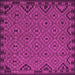 Square Southwestern Pink Country Rug, tr2594pnk