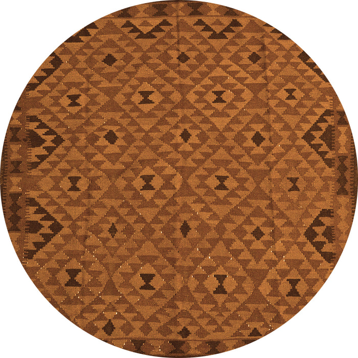 Machine Washable Southwestern Orange Country Area Rugs, wshtr2594org