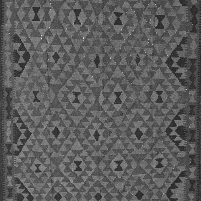 Serging Thickness of Machine Washable Southwestern Gray Country Rug, wshtr2594gry