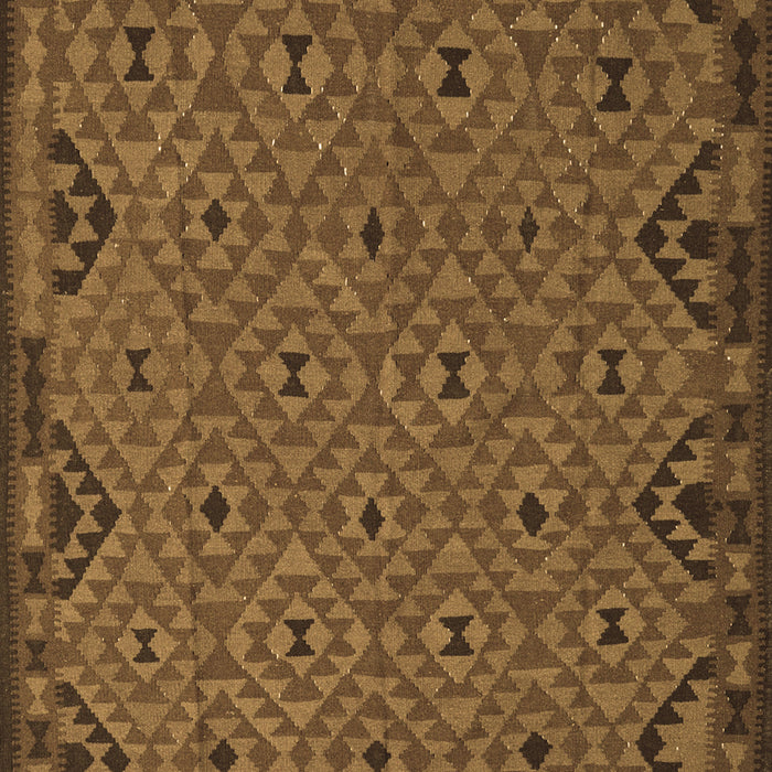 Machine Washable Southwestern Brown Country Rug, wshtr2594brn