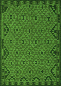 Southwestern Green Country Rug, tr2594grn