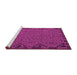 Sideview of Machine Washable Southwestern Pink Country Rug, wshtr2594pnk