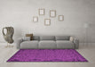 Machine Washable Southwestern Purple Country Area Rugs in a Living Room, wshtr2594pur