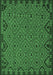 Southwestern Emerald Green Country Rug, tr2594emgrn