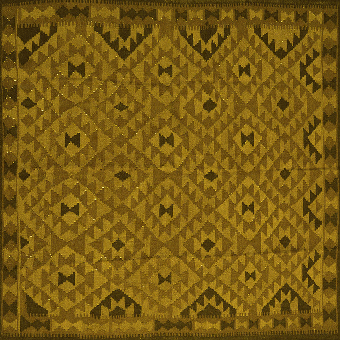 Square Southwestern Yellow Country Rug, tr2594yw