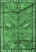Machine Washable Animal Emerald Green Traditional Area Rugs, wshtr2595emgrn