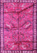 Machine Washable Animal Pink Traditional Rug, wshtr2595pnk