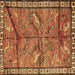 Square Machine Washable Animal Brown Traditional Rug, wshtr2595brn