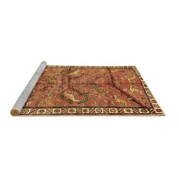Sideview of Machine Washable Animal Brown Traditional Rug, wshtr2595brn
