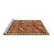 Sideview of Machine Washable Animal Brown Traditional Rug, wshtr2595brn