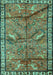 Machine Washable Animal Turquoise Traditional Area Rugs, wshtr2595turq